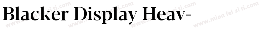 Blacker Display Heav字体转换